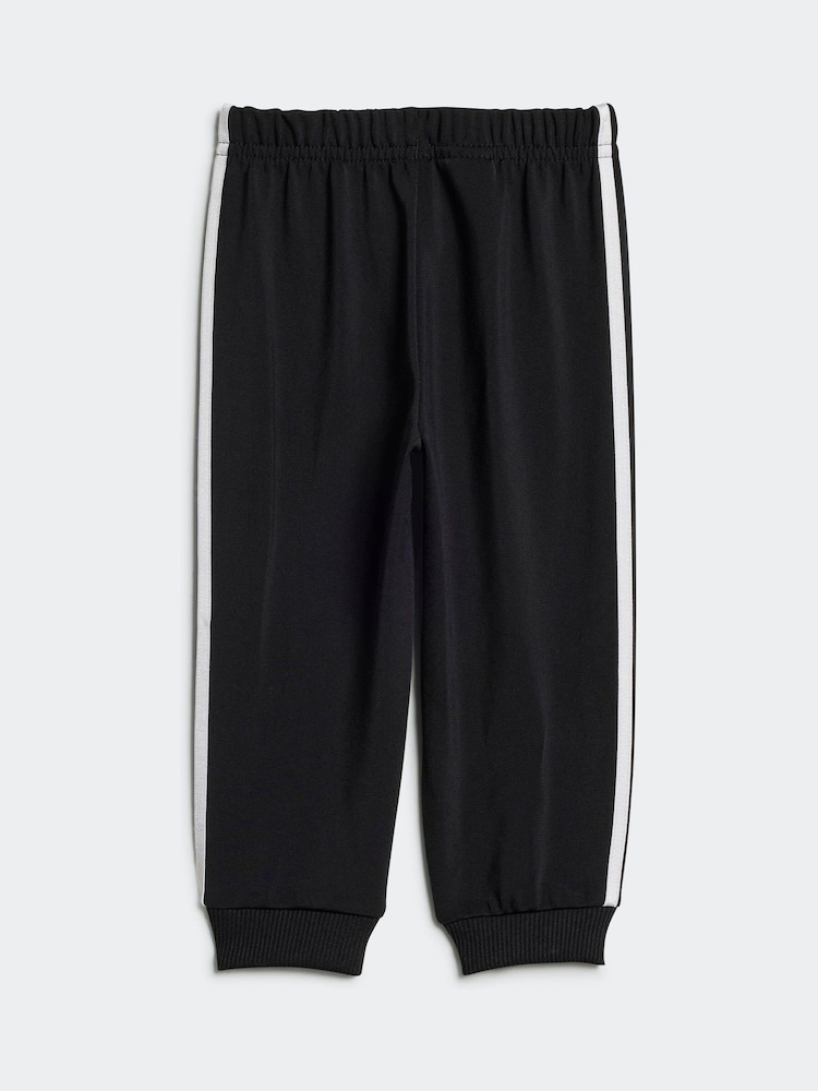 adidas Red/Black Essentials Shiny Hooded Tracksuit - Image 4 of 7