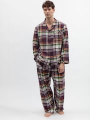 Cyberjammies Brown Lightly Brushed Check Pyjamas Set - Image 1 of 3