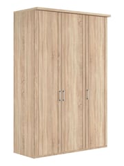 Wiemann Rustic Oak Torquay Wood Semi Fitted Triple Wardrobe - Image 2 of 4