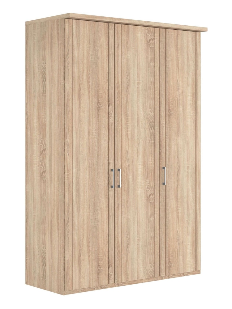 Wiemann Rustic Oak Torquay Wood Semi Fitted Triple Wardrobe - Image 2 of 4