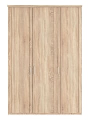 Wiemann Rustic Oak Torquay Wood Semi Fitted Triple Wardrobe - Image 3 of 4