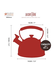 La Cafetiere Cream 16L Whistling Kettle - Image 5 of 6