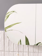 Black Oval Mirrored Double Wall Cabinet - Image 5 of 8