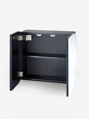 Black Oval Mirrored Double Wall Cabinet - Image 8 of 8