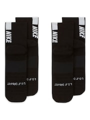 Nike Black Multiplier Running Ankle Socks 2 Pack - Image 3 of 5