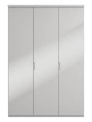Wiemann Peyton Grey Glass Semi Fitted Triple Wardrobe - Image 2 of 4