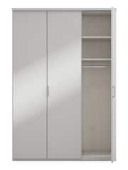 Wiemann Peyton Grey Glass Semi Fitted Triple Wardrobe - Image 4 of 4