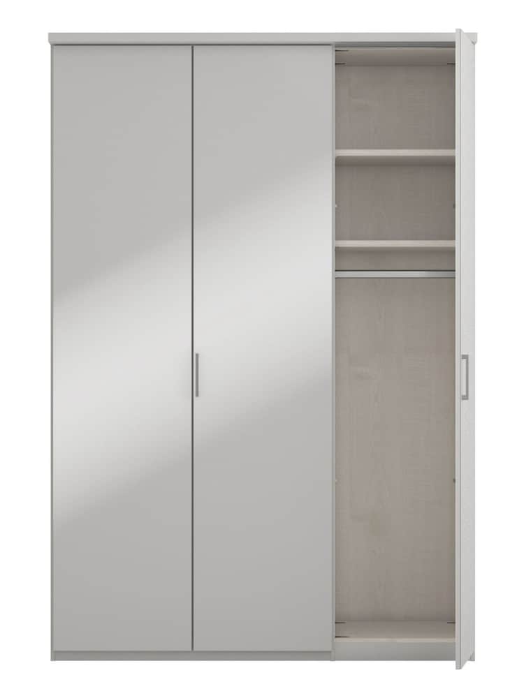 Wiemann Peyton Grey Glass Semi Fitted Triple Wardrobe - Image 4 of 4