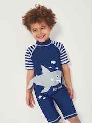 Harry Bear Blue Nautical Shark Surf Suit - Image 2 of 4