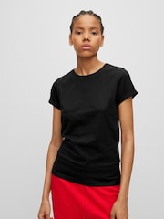HUGO Black HUGO 100% Cotton Classic Plain Black T-Shirt - Image 1 of 5