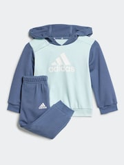 adidas Blue/Navy Kids Essentials Colorblock Jogger Set - Image 1 of 7
