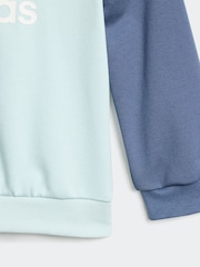 adidas Blue/Navy Kids Essentials Colorblock Jogger Set - Image 2 of 7
