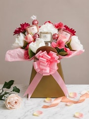 Funky Hampers Pretty in Pink Chocolate and Yankee Candle Bouquet - Image 1 of 2
