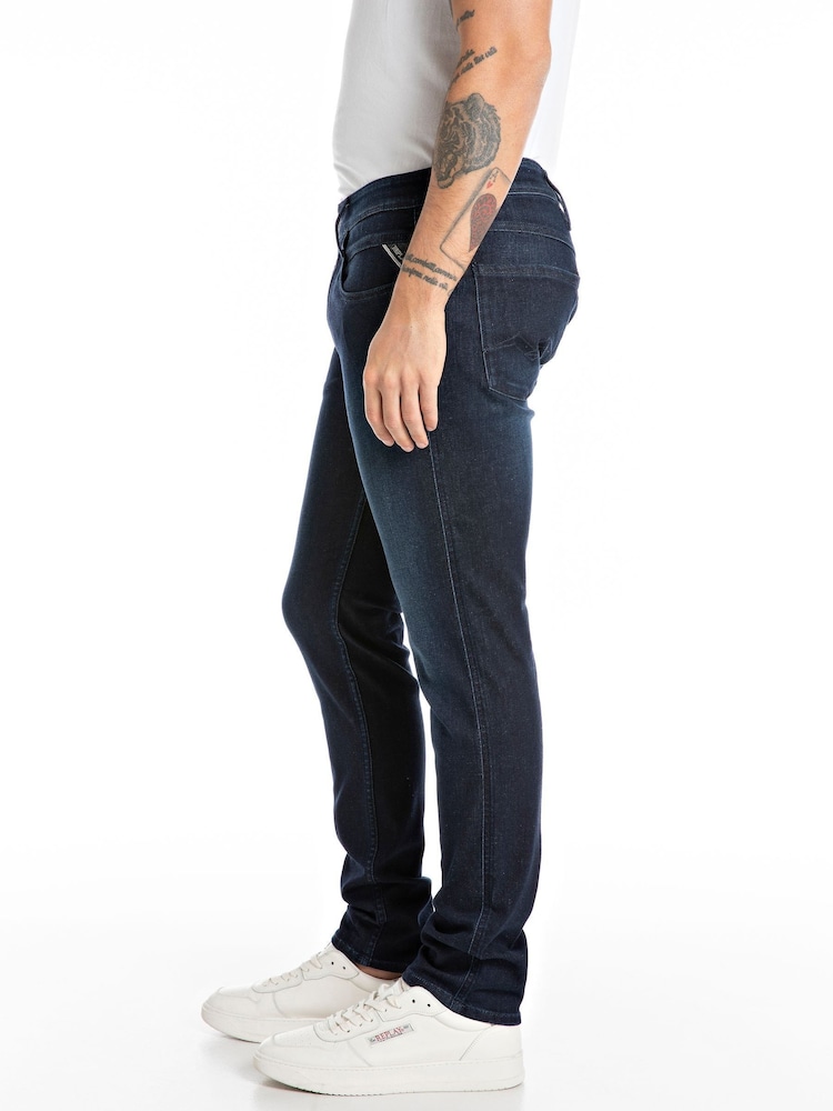 Replay Dark Blue Anbass Slim Fit Jeans - Image 2 of 3