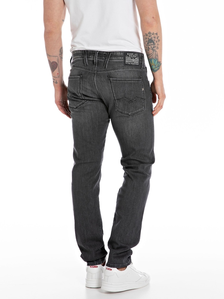 Replay Dark Grey Anbass Slim Fit Jeans - Image 3 of 3