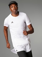 adidas White Adizero Essentials Running T-Shirt - Image 1 of 11
