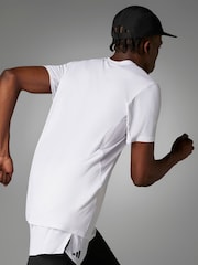 adidas White Adizero Essentials Running T-Shirt - Image 4 of 11