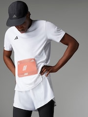 adidas White Adizero Essentials Running T-Shirt - Image 9 of 11