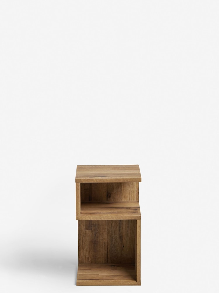 Dark Bronx Oak Effect Side Table - Image 2 of 7
