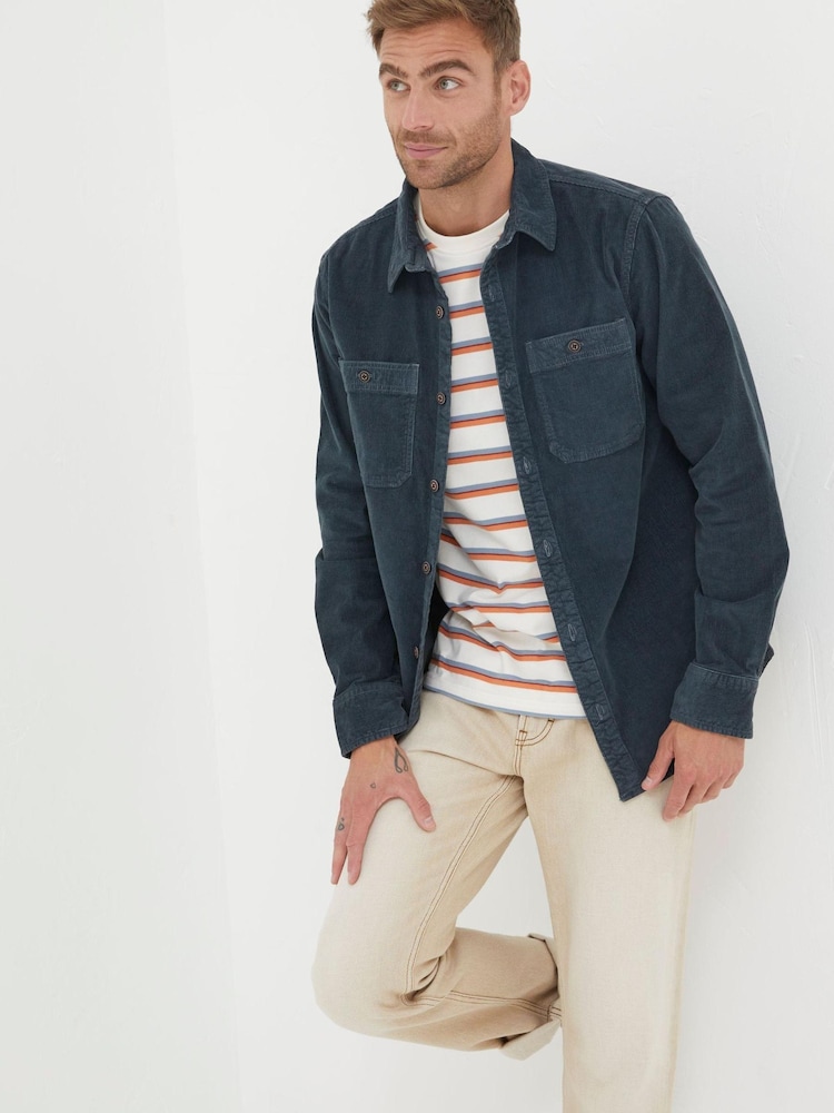 FatFace Blue Cord Utility Shirt - Image 1 of 3