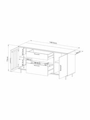 Natural Jefferson Pine Large Sideboard - Image 5 of 5
