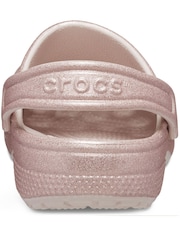 Crocs Pink Classic Toddler Glitter Clogs - Image 3 of 8