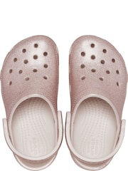Crocs Pink Classic Toddler Glitter Clogs - Image 7 of 8