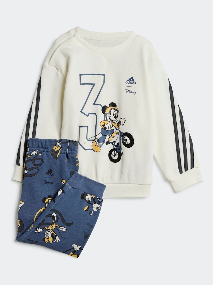 adidas Cream Disney Mickey Mouse Tracksuit - Image 1 of 7