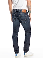 Replay Dark Blue Anbass Plus Slim Fit Jeans - Image 2 of 3