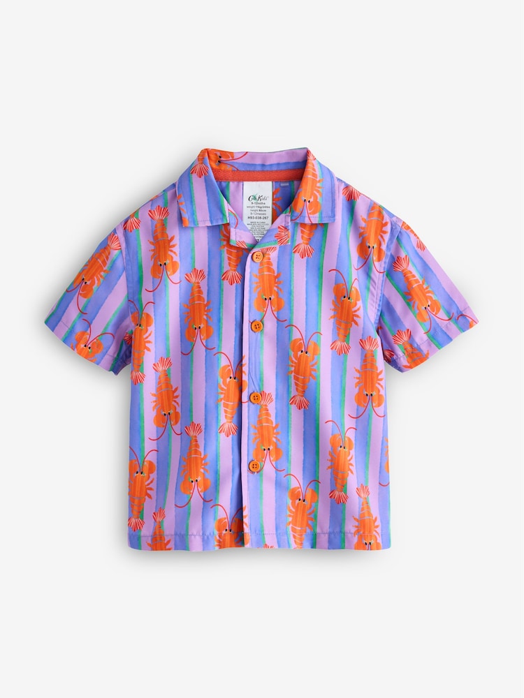 Pink/Lilac Lobster Stripe Printed Shirt (12mths-7yrs) - Image 1 of 5