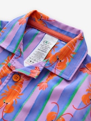 Pink/Lilac Lobster Stripe Printed Shirt (12mths-7yrs) - Image 3 of 5