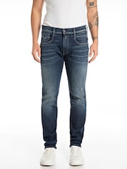 Replay Dark Blue Hyperflex Dust Slim Fit Anbass Jeans - Image 1 of 3
