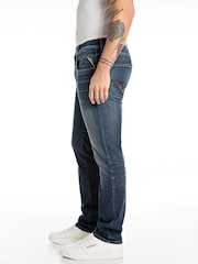 Replay Dark Blue Hyperflex Dust Slim Fit Anbass Jeans - Image 3 of 3