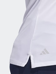 Adidas Golf White Ultimate 365 Solid Sleeveless Polo Shirt - Image 6 of 7
