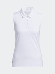 Adidas Golf White Ultimate 365 Solid Sleeveless Polo Shirt - Image 7 of 7