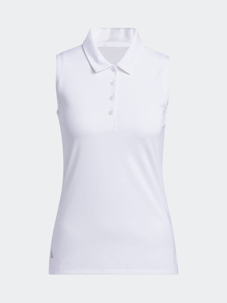 Adidas Golf White Ultimate 365 Solid Sleeveless Polo Shirt - Image 7 of 7 Adidas Golf White Ultimate 365 Solid Sleeveless Polo Shirt - Image 7 of 7