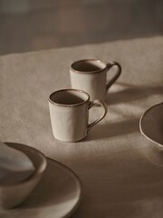 Dutch Rose Set of 4 Cream Small Mugs - Image 3 of 4