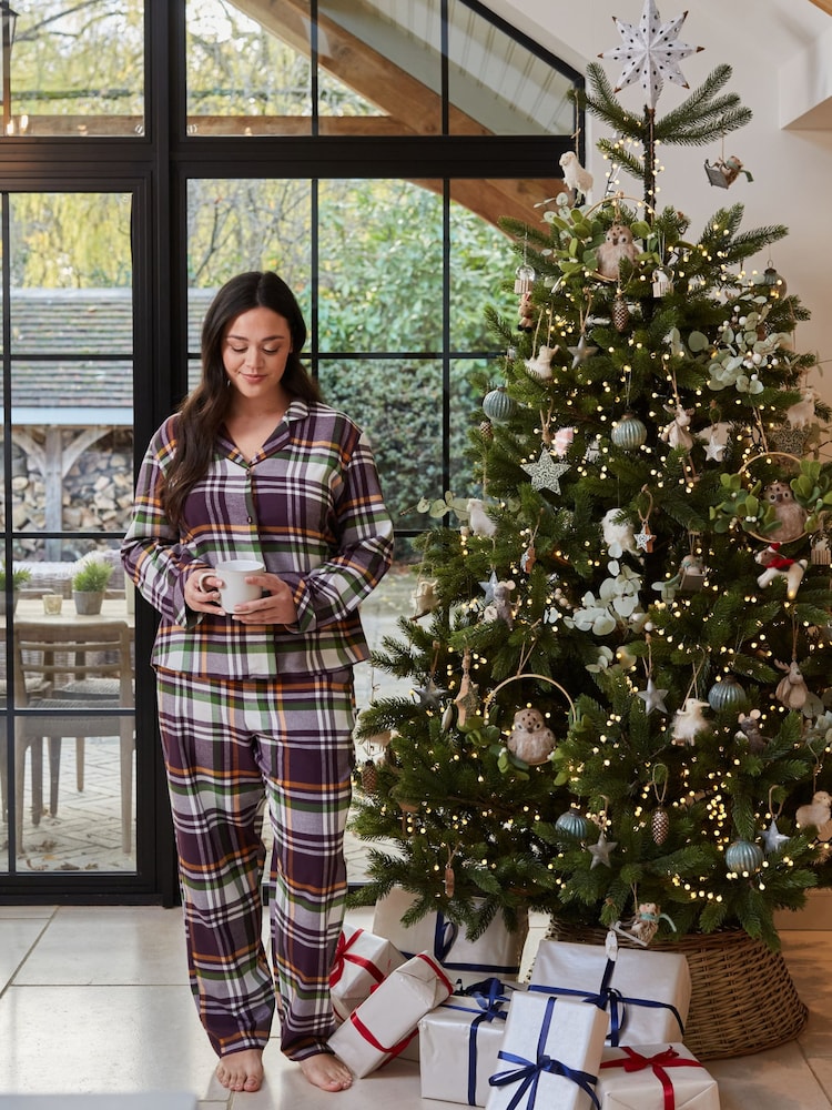 Cyberjammies Lightly Brushed Check Pyjamas Set - Image 1 of 4