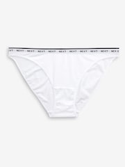 White/Black/Grey High Leg Logo Knickers 4 Pack - Image 10 of 10