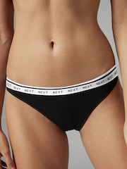 White/Black/Grey High Leg Logo Knickers 4 Pack - Image 5 of 10