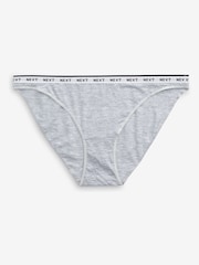 White/Black/Grey High Leg Logo Knickers 4 Pack - Image 7 of 10