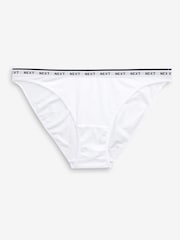 White/Black/Grey High Leg Logo Knickers 4 Pack - Image 8 of 10