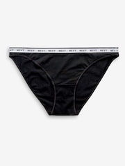 White/Black/Grey High Leg Logo Knickers 4 Pack - Image 9 of 10