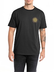 Replay Black Briker Evolution Back Print 100% Cotton T-Shirt - Image 2 of 2