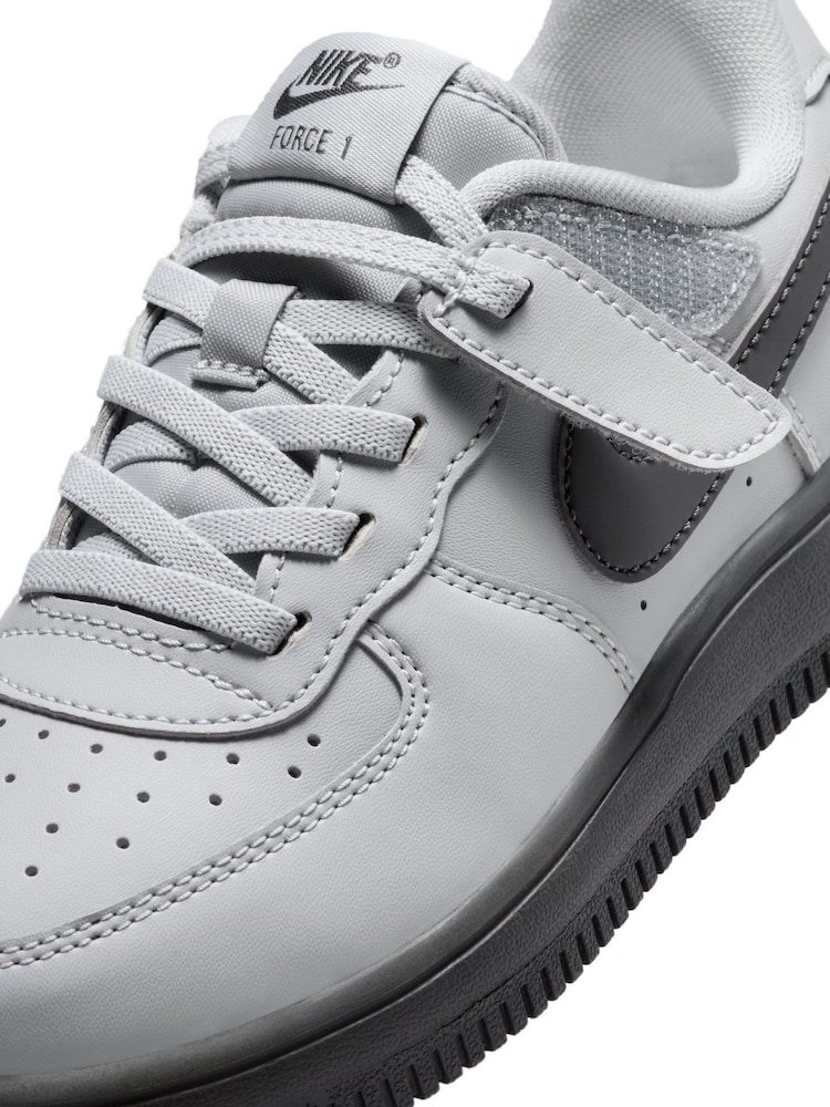 Buy Nike Wolf Grey Junior Air Force Low EasyOn Trainers from