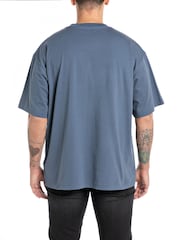 Replay Blue Industrial Beats Back Print 100% Cotton T-Shirt - Image 2 of 2