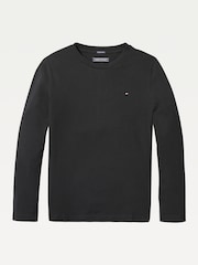 Tommy Hilfiger Black Basic Long Sleeve Top - Image 4 of 6