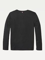 Tommy Hilfiger Black Basic Long Sleeve Top - Image 5 of 6