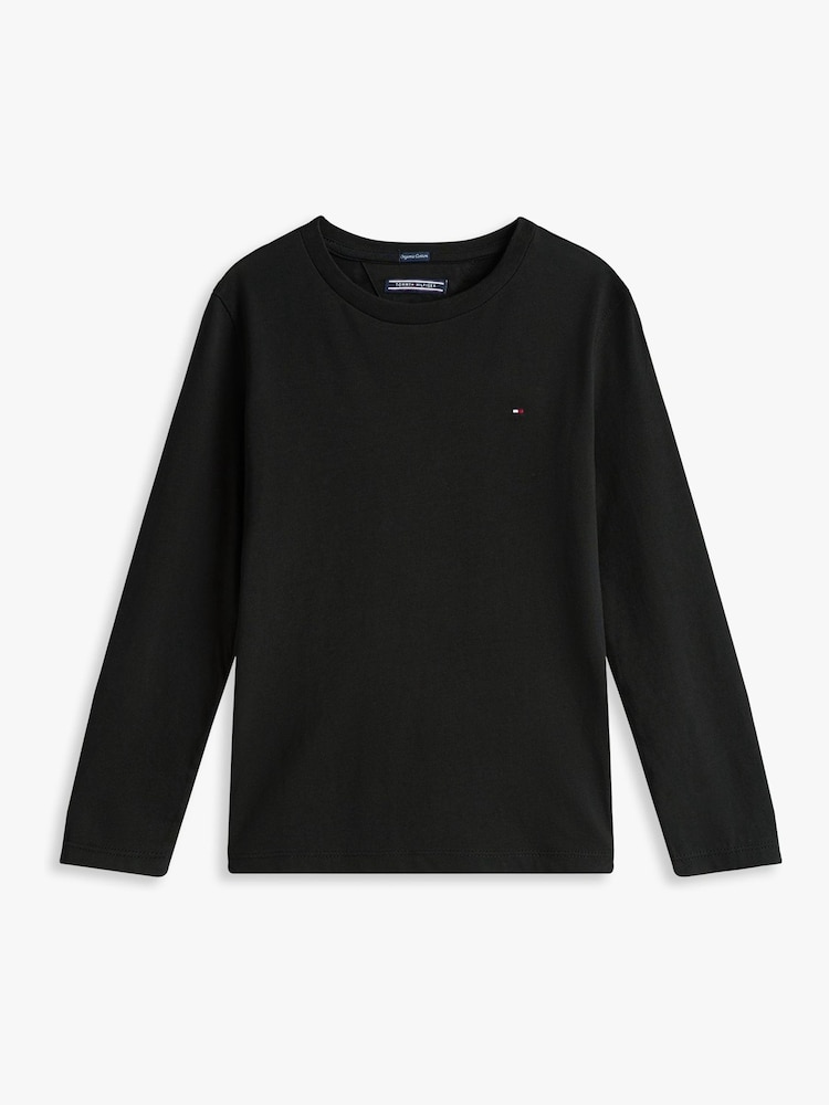 Czarny - Tommy Hilfiger Basic Long Sleeve Top - Image 5 of 6