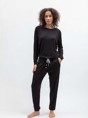 Cyberjammies Black Slouch Jersey Pyjamas Set - Image 1 of 3